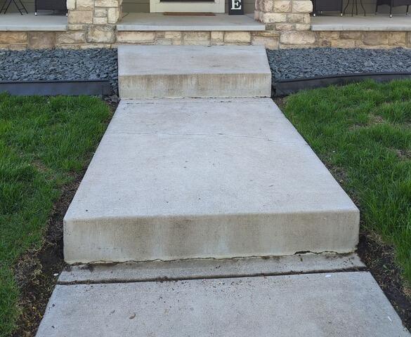 Sinking Slab Repair in Albertville, MN - Before Photo
