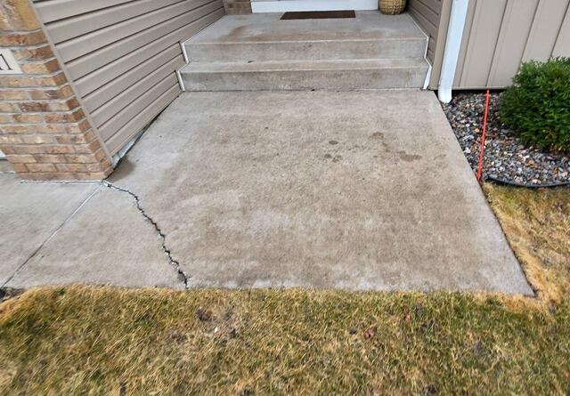 Sinking Concrete Repair in Hugo, MN - Before Photo