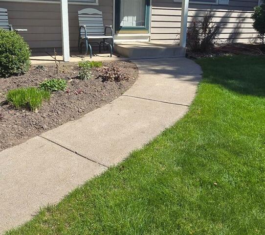Sinking Concrete Slabs Lifted in St Paul, MN - Before Photo