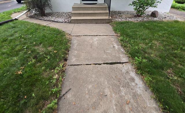 Trip Hazards Eliminated in St Louis Park, MN - Before Photo