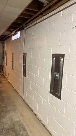 Bowed Foundation Wall Corrected in Mankato, MN - After Photo