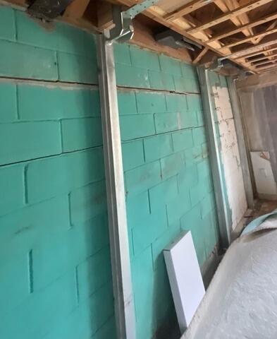 Bowed Basement Wall Corrected in Austin, MN - After Photo