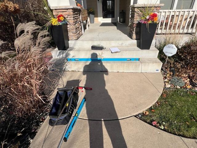 Porch and Walkway Leveling in Woodbury, MN - Before Photo