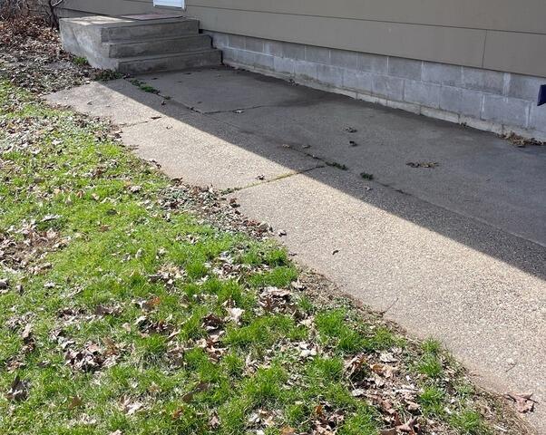 Concrete Patio Lifted in Winona, MN - Before Photo