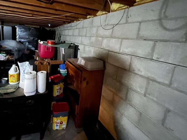 Bowing Wall Repair in Bemidji, MN - Before Photo