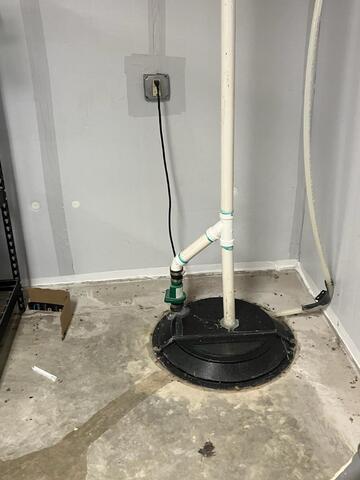 Sump Pump Installation in New Hampton, IA - Before Photo