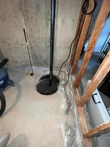 Sump Pump System Replaced in Valley City, ND - Before Photo