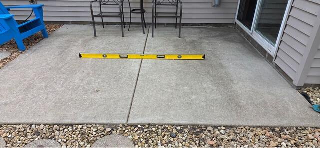 Coon Rapids, MN Patio Lifting and Leveling - Before Photo