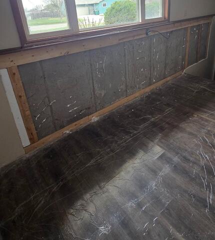 Cracked Foundation Walls Repaired in Bismarck, ND - Before Photo