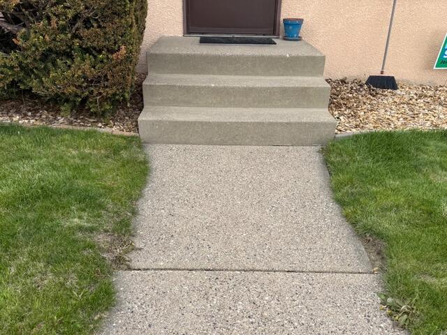 Sloping Walkway Lifted in Saint Paul, MN - Before Photo