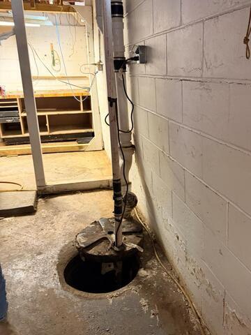 Sump Pump Replaced in Oelwein, IA - Before Photo