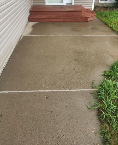 Lincoln, ND, Sunken Concrete Lifted - Before Photo