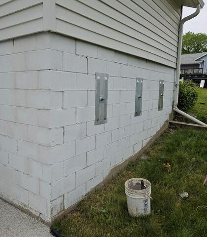 Shifting Garage Foundation Stabilized in Rochester, MN - After Photo