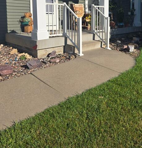 Sunken Slab Leveling in Sparta, WI - Before Photo