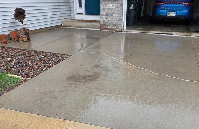 Sunken Driveway Repair in Rochester, MN - Before Photo