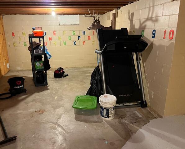 Basement Water Leak Repair in Chippewa Falls, WI - Before Photo