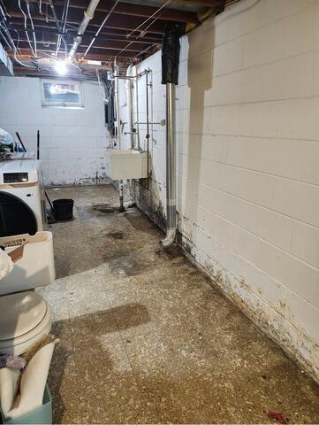 Damp Basement Repair in Saint Paul, MN - Before Photo