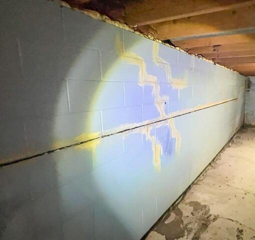 Alsen, ND, Basement Repaired and Waterproofed - Before Photo