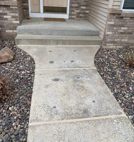 Sinking Walkway Lifted in St Paul, MN - After Photo