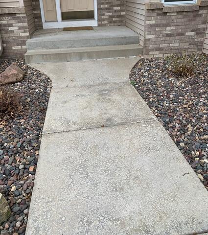 Sinking Walkway Lifted in St Paul, MN - Before Photo