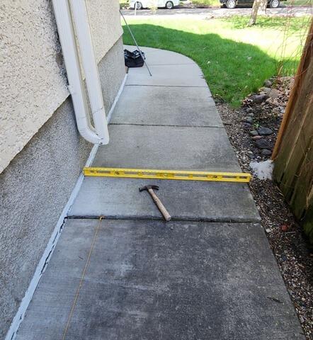 Sunken Concrete Repair in Minneapolis, MN - Before Photo