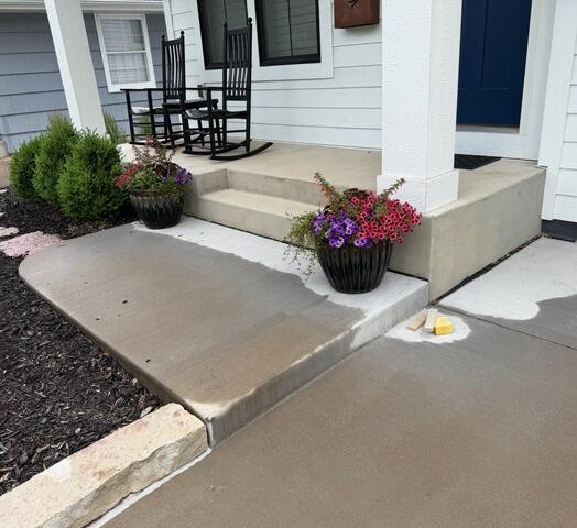 Settling Walkway and Garage Apron Repair in Edina, MN - Before Photo