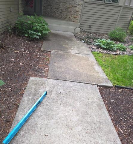 Garage Apron and Walkway Repair in St Paul, MN - Before Photo