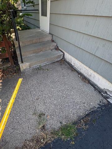 Concrete Step Leveling in Minneapolis, MN - Before Photo