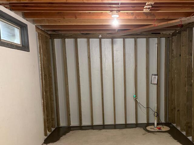 Damp Basement Waterproofed in Elma, IA - After Photo