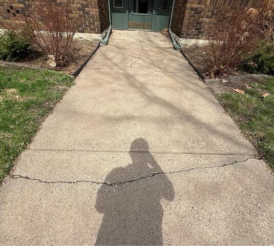 Sunken Concrete in St Paul, MN Repaired - Before Photo