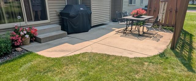 Porch Lifting and Leveling in Eau Claire, WI - Before Photo