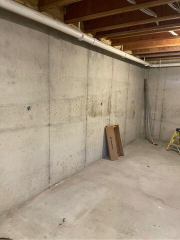 GeoLocks to Stabilize Cracked Foundation in Chippewa Falls, WI - Before Photo