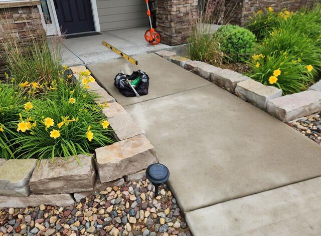 Sinking Walkway Repair in Hudson, WI - Before Photo