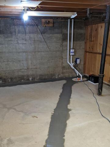 Basement Waterproofing Repair in Waukon, IA, - After Photo