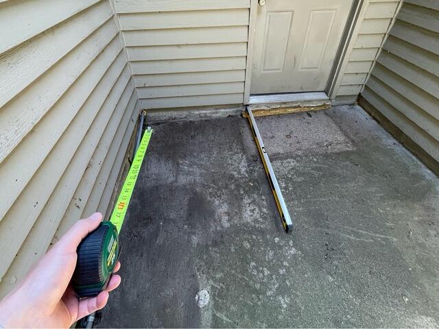 Sinking Patio Leveling in St Paul, MN - Before Photo