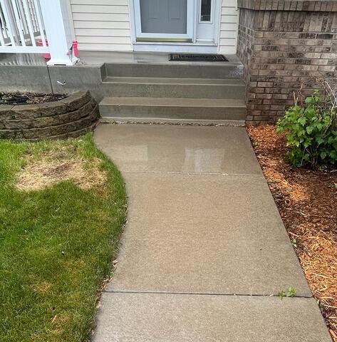 Sinking Concrete Repair Contractors in Blaine, MN - Before Photo