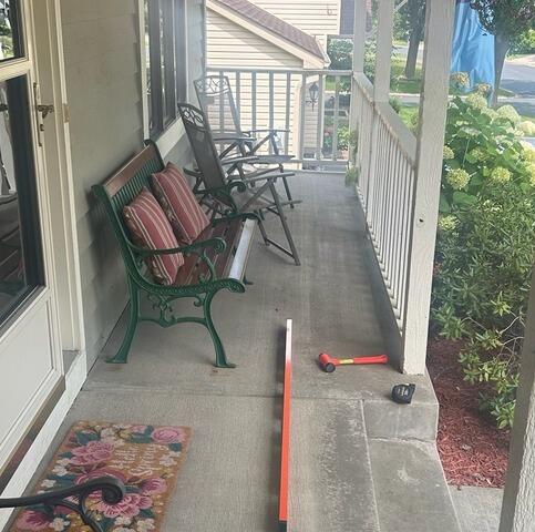 Uneven Patio and Sidewalk Successfully Lifted in Eagan, MN - Before Photo