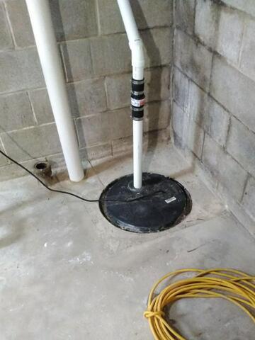 Sump Pump Replaced in Floyd, IA - Before Photo