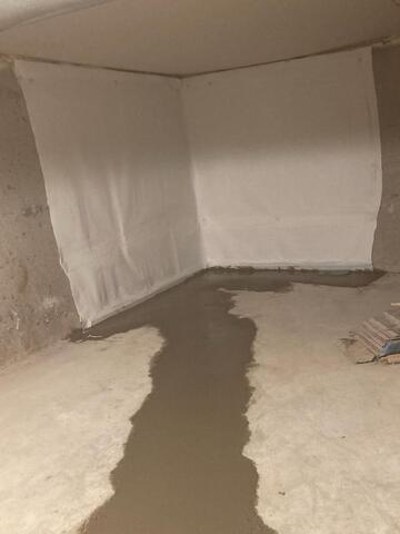 Leaking Basement Corner Waterproofed in West Fargo, ND - After Photo
