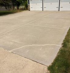 Uneven Driveways Lifted with PolyLevel in Warsaw, MN