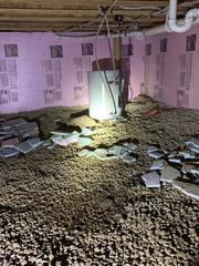 Crawl Space Before and After Transformation in Protivin, IA