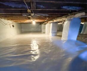 Damp Crawl Space Waterproofing in Marine On Saint Croix, MN