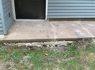 Concrete Leveling Before and After in Cresco, IA