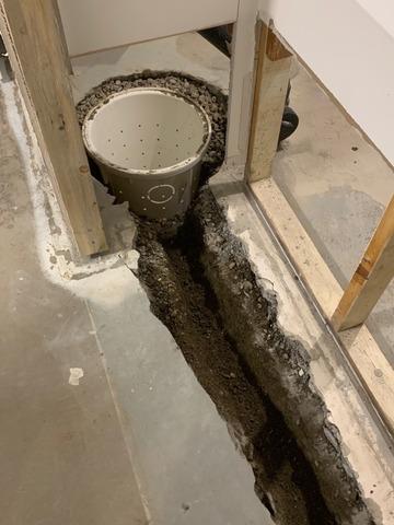 Sump Pump Installation - Before Photo