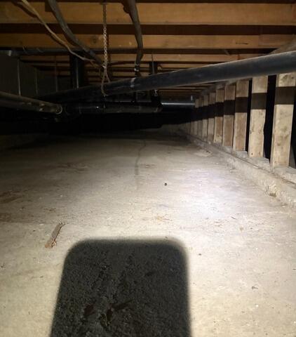 Crawl Space Encapsulation and Humidity Control in Langley, BC - Before Photo