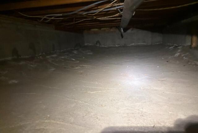 Crawl Space Waterproofing, Drainage, and Air Quality Upgrade in Langley - Before Photo