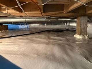 Crawl Space Restoration with Support & Moisture Control System
