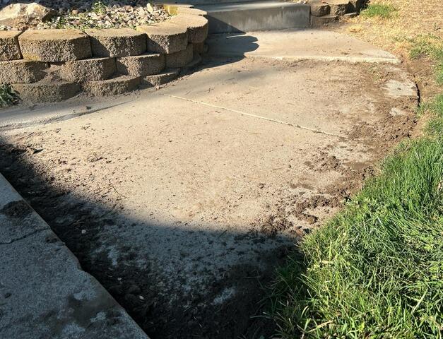 Concrete Walkway Lift & Level in Sandy, UT - Before Photo