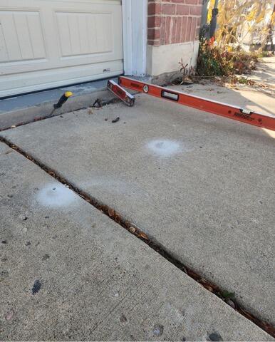 Concrete Driveway Lift & Level in Layton, UT - Before Photo