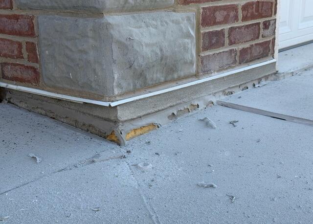 Concrete Corner Settlement Repair in Provo, UT Using PolyLevel & NexusPro - Before Photo